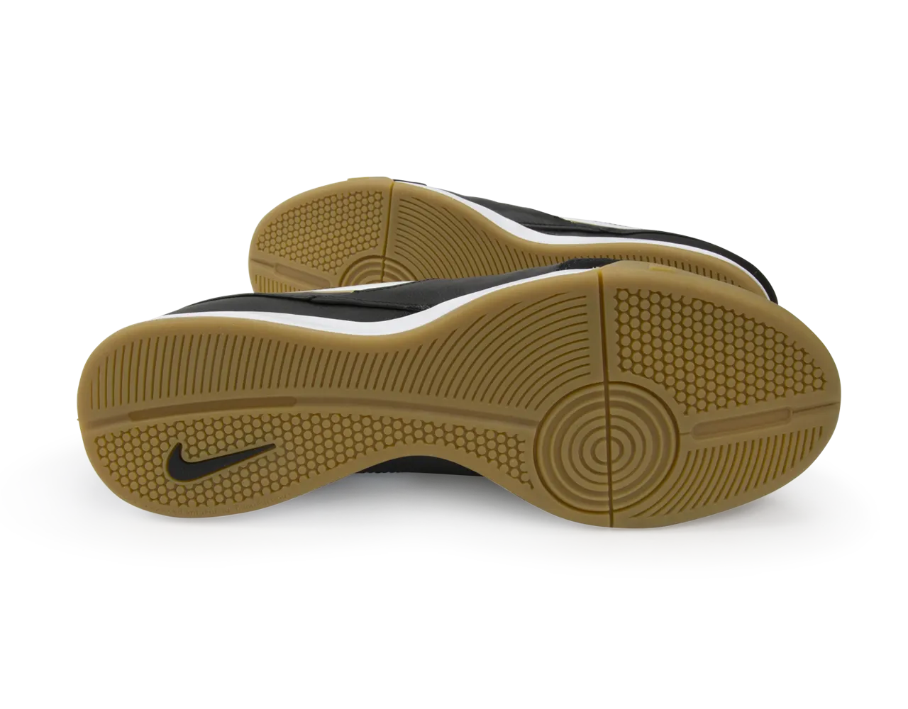 Nike Men's Tiempo Genio II Leather Indoor Soccer Shoes  Black/White/Metallic Gold