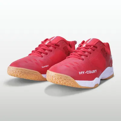 Nivia Hy-Court 2.1 Badminton Non Marking Shoes (Red)