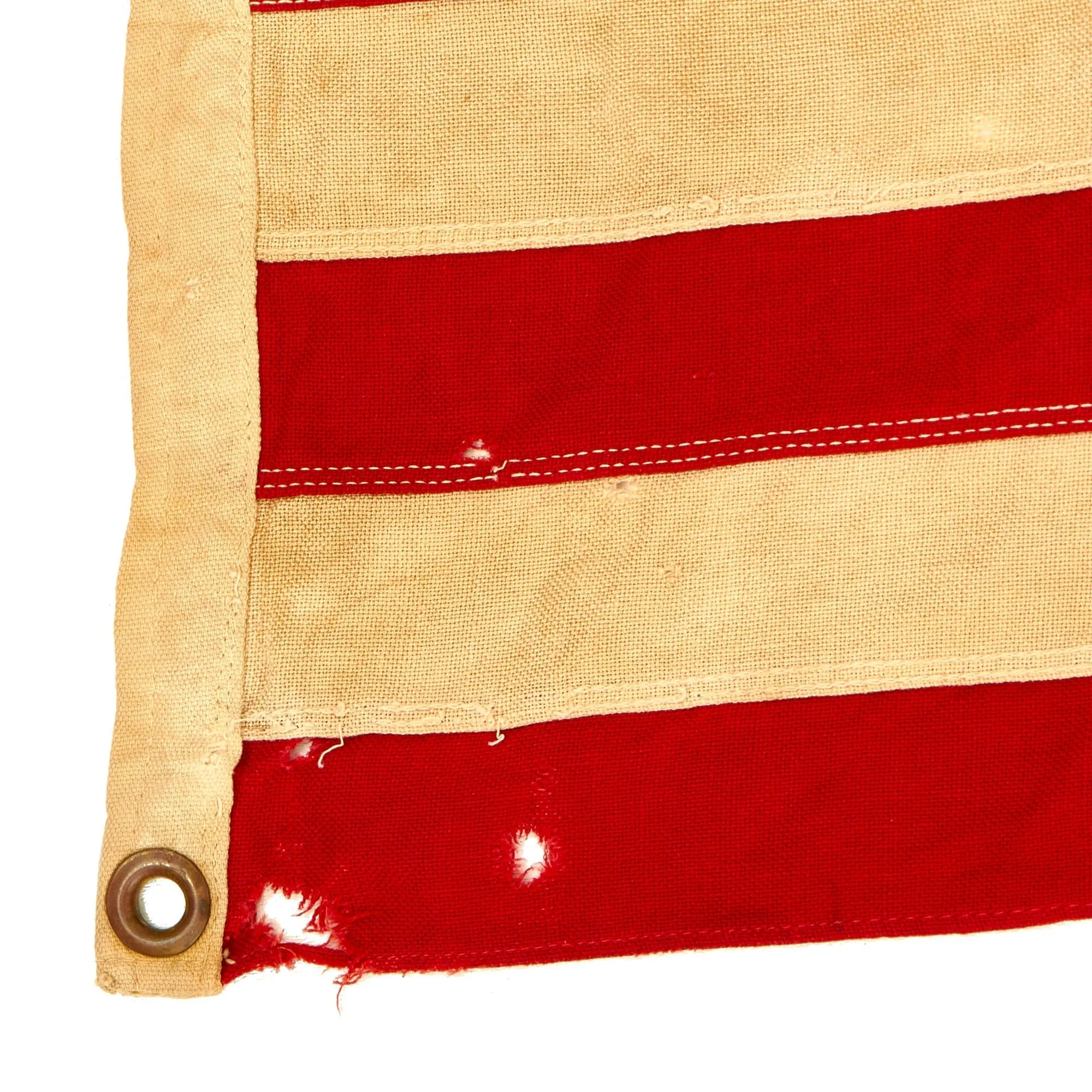 Original U.S. WWII Operation Neptune “D-Day” Allied Naval Invasion of Normandy Tank Landing Ship LST-383 “Battle Worn” 48 Star American Flag - 37” x 24”