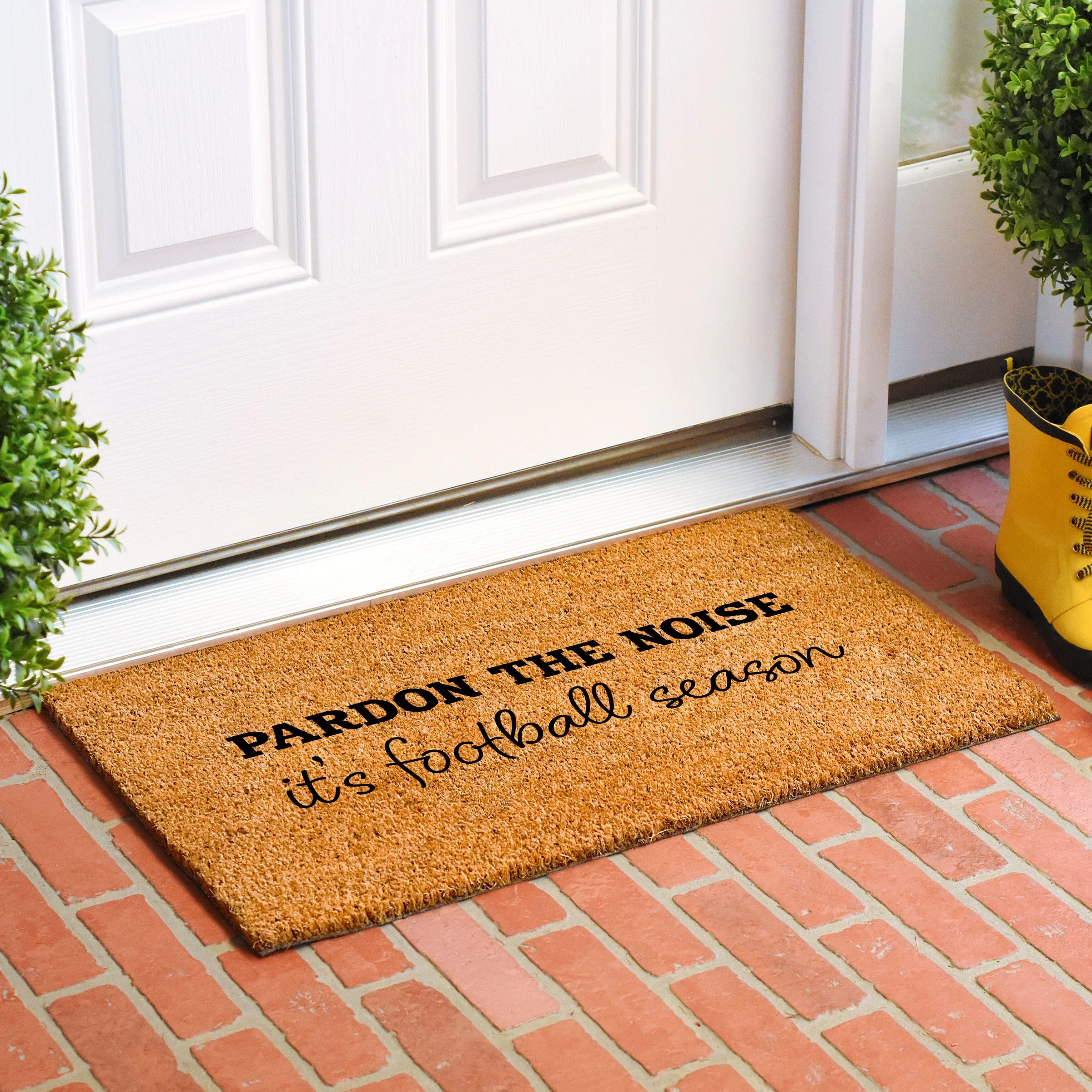 Pardon the Noise It's Football Season Doormat