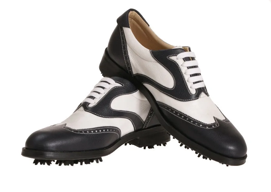 Parma White Blue Golf Shoes