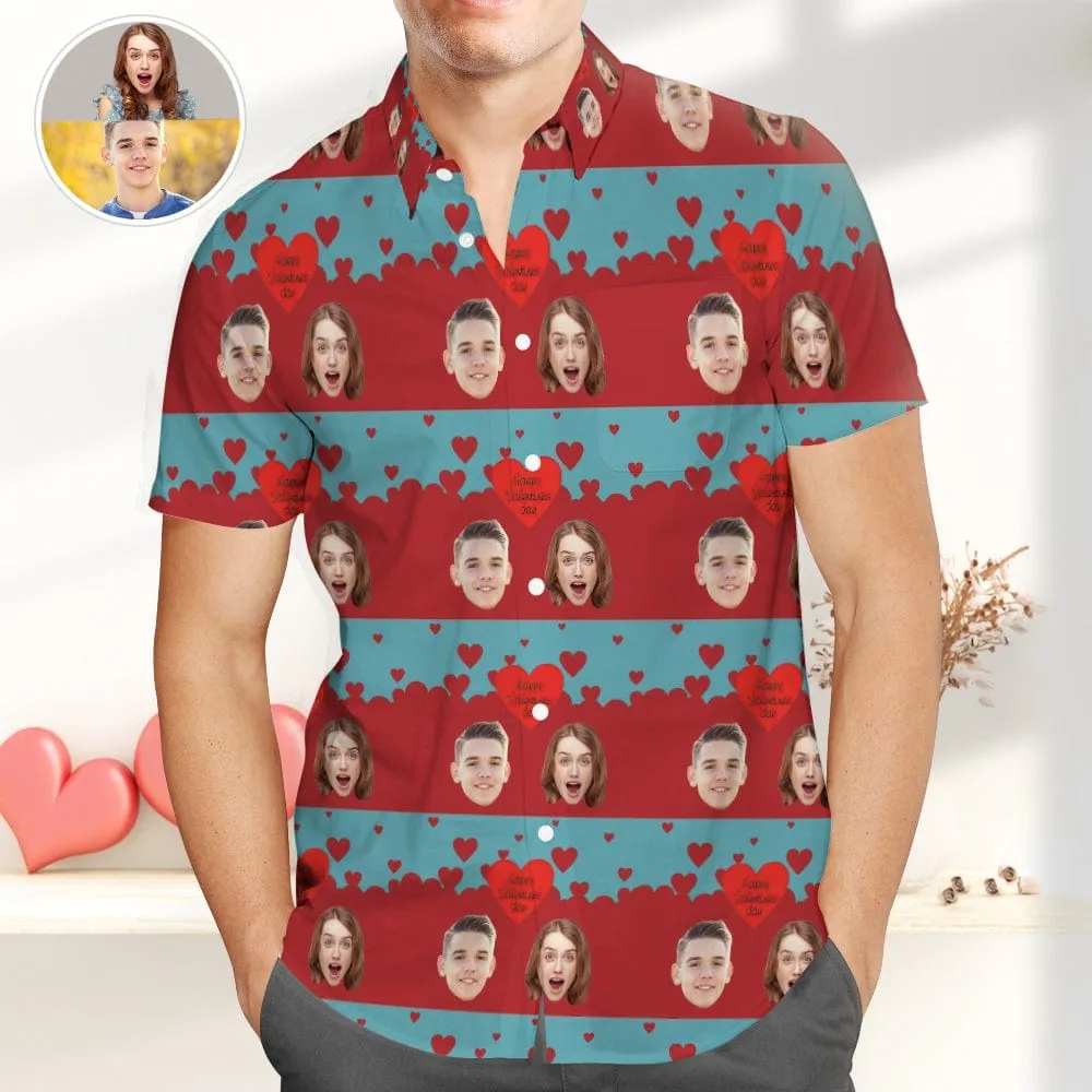 Personalised Hawaiian Shirt With Photo Personalized Valentine's Day Gift