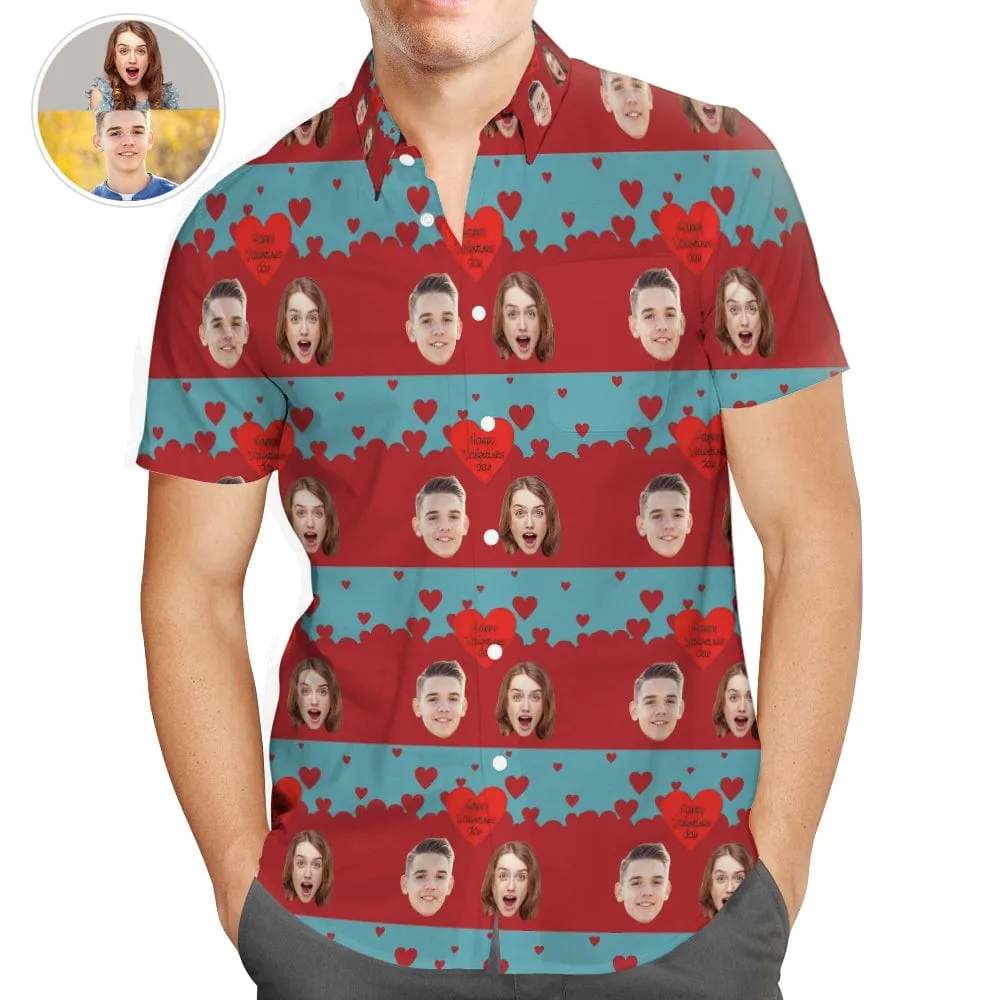 Personalised Hawaiian Shirt With Photo Personalized Valentine's Day Gift