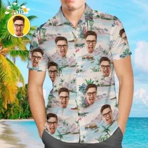 Personalized Face Hawaiian Shirt - Mountain
