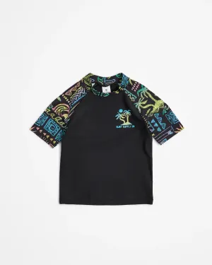 popular  Neon Print Swim Rash Vest