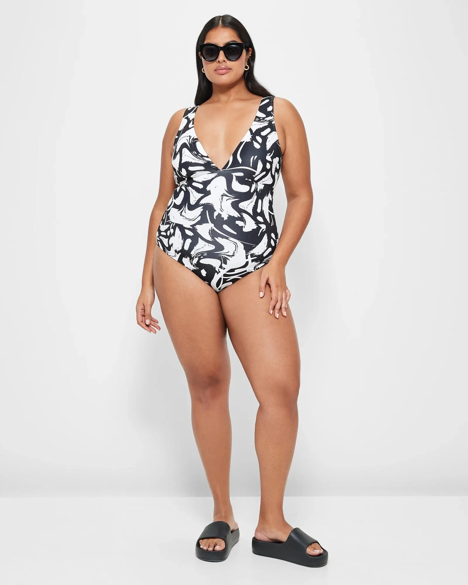 popular  Resort V-Neck One Piece Swim Bathers - Shape Your Body