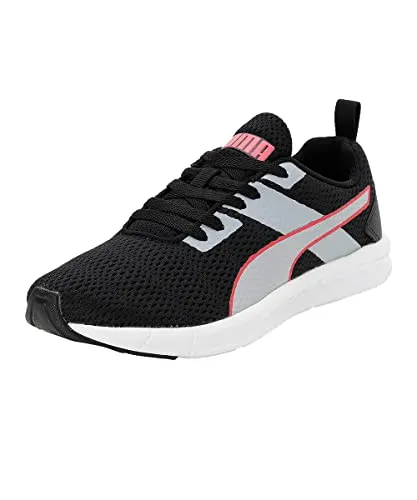 Puma Womens Meteor NU WN's Black-Quarry-Paradise Pink Running Shoe - 3UK (19336009)