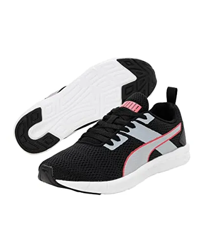 Puma Womens Meteor NU WN's Black-Quarry-Paradise Pink Running Shoe - 3UK (19336009)