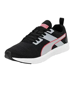 Puma Womens Meteor NU WN's Black-Quarry-Paradise Pink Running Shoe - 3UK (19336009)