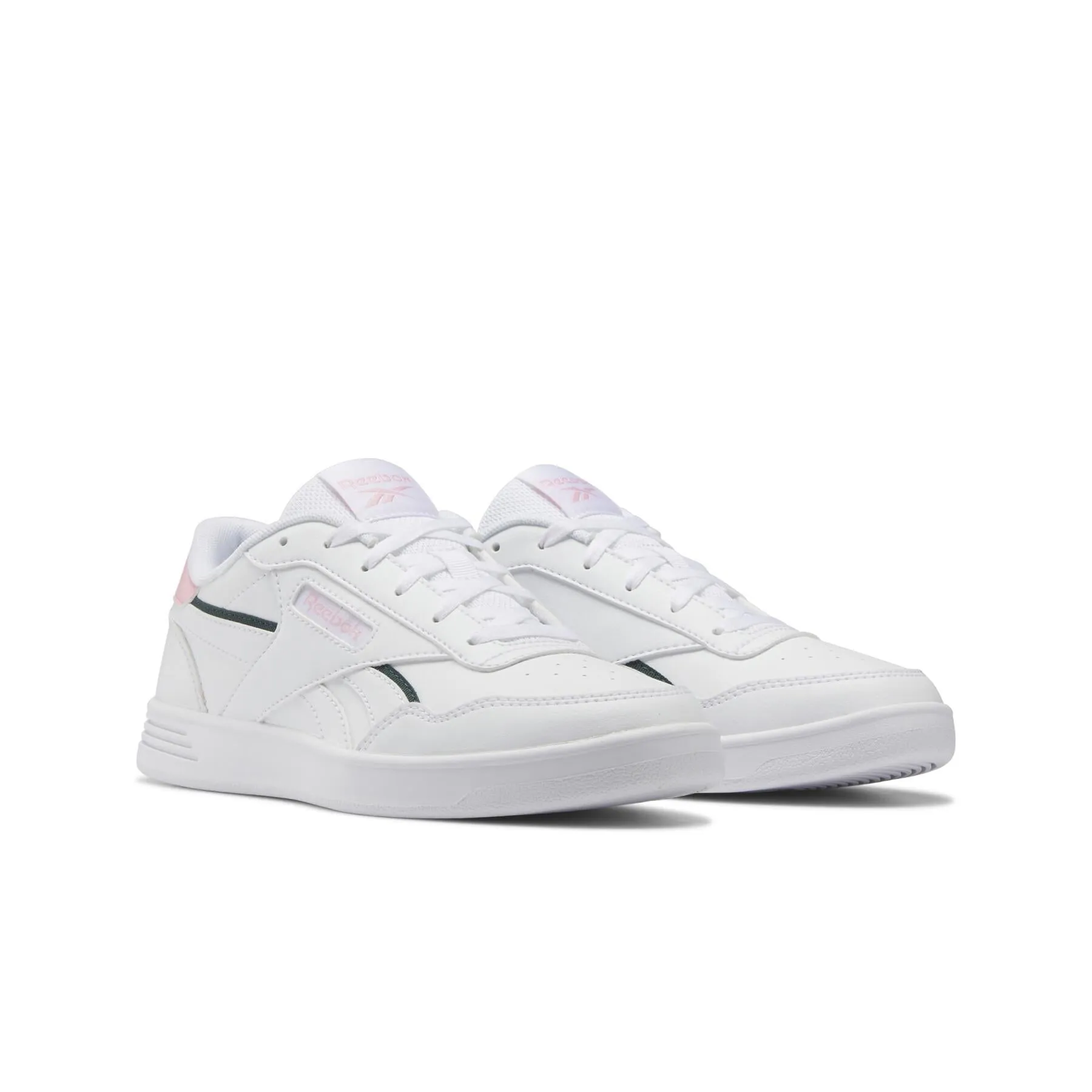 Reebok Court Advance Vegan (Ftw White   Pink   Green)