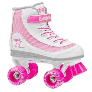 Roller Derby Firestar White/Pink Skates Size 4