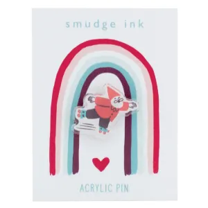 Roller Skating Gnome Acrylic Pin