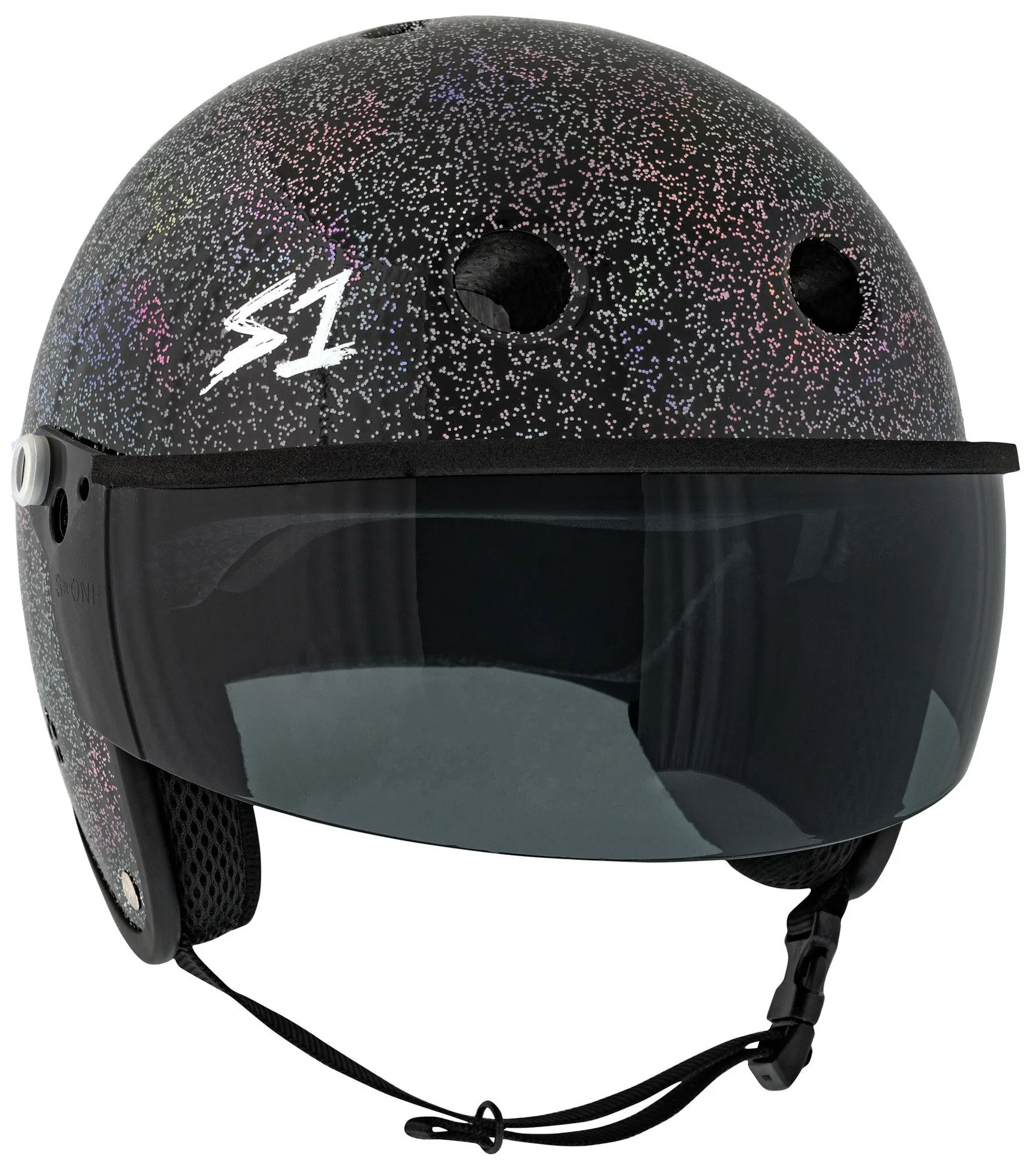 S-One E-Bike Helmet Retro Lifer Black Gloss Glitter