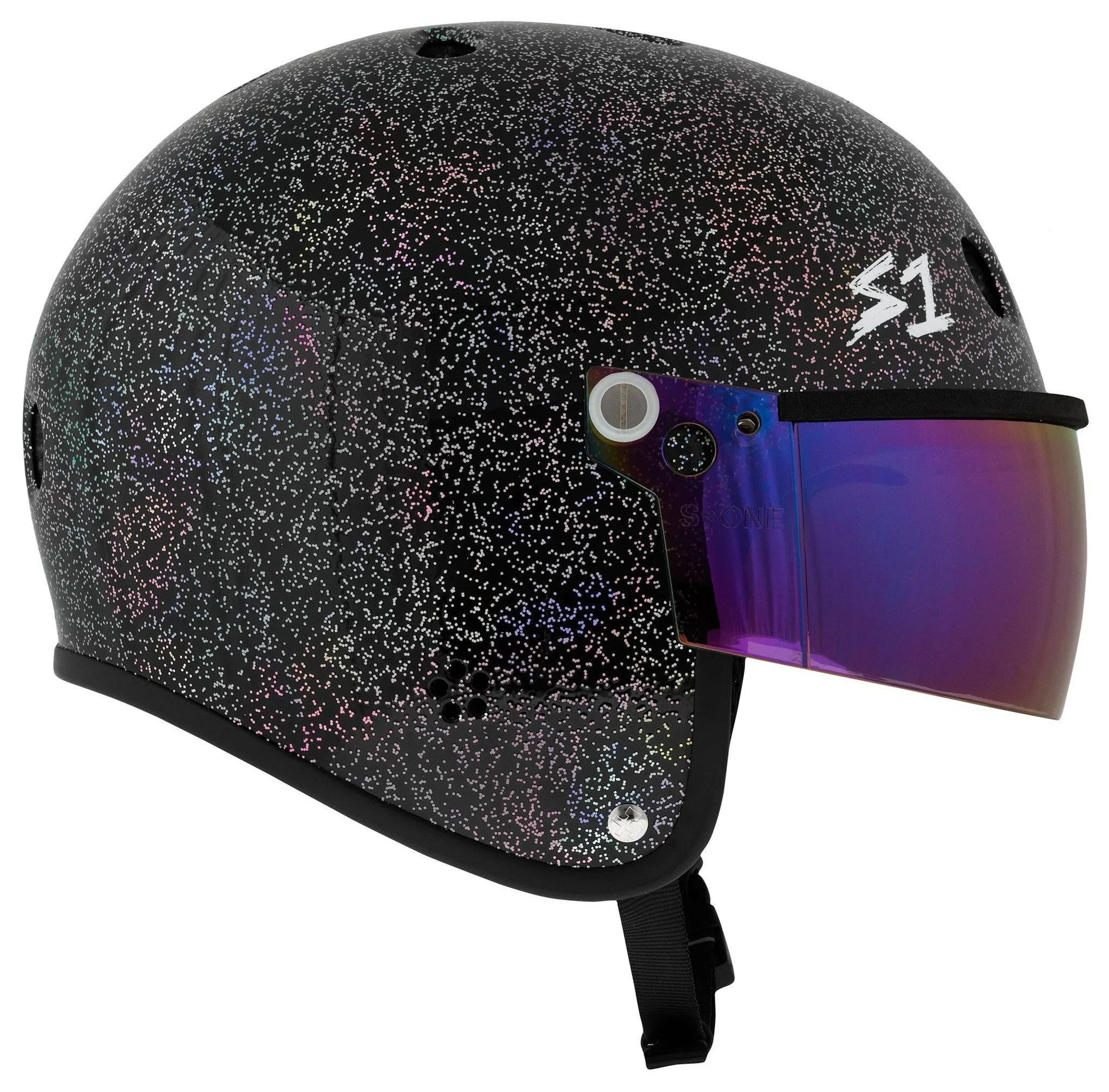S-One E-Bike Helmet Retro Lifer Black Gloss Glitter
