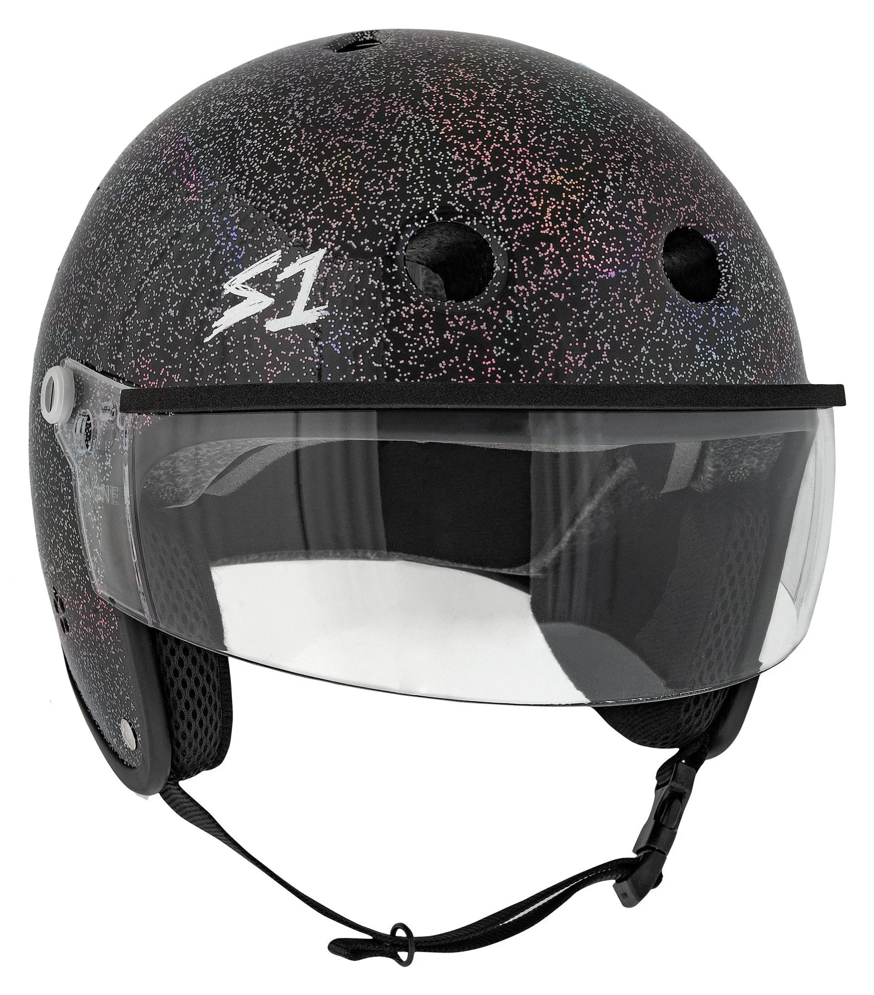 S-One E-Bike Helmet Retro Lifer Black Gloss Glitter