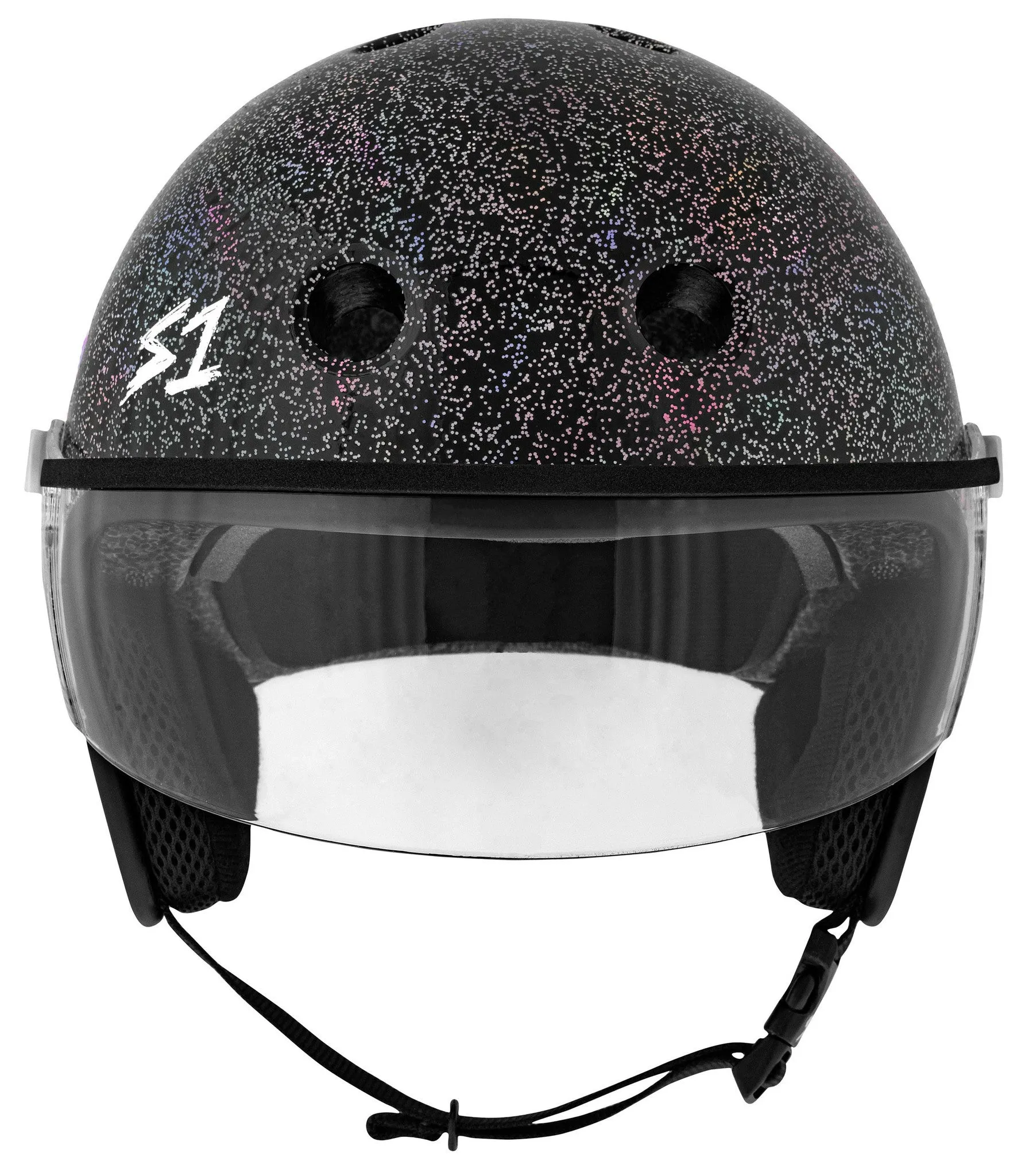 S-One E-Bike Helmet Retro Lifer Black Gloss Glitter