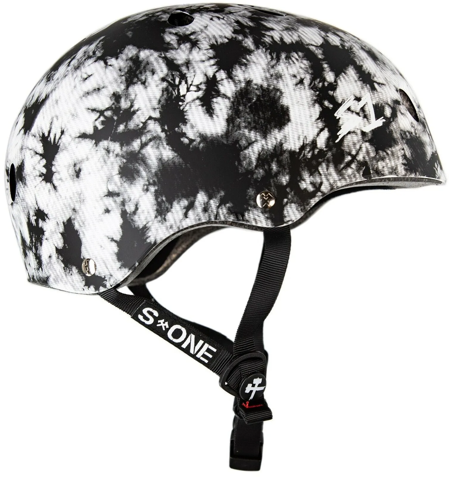 S-One Helmet Lifer Black and White Tie Dye
