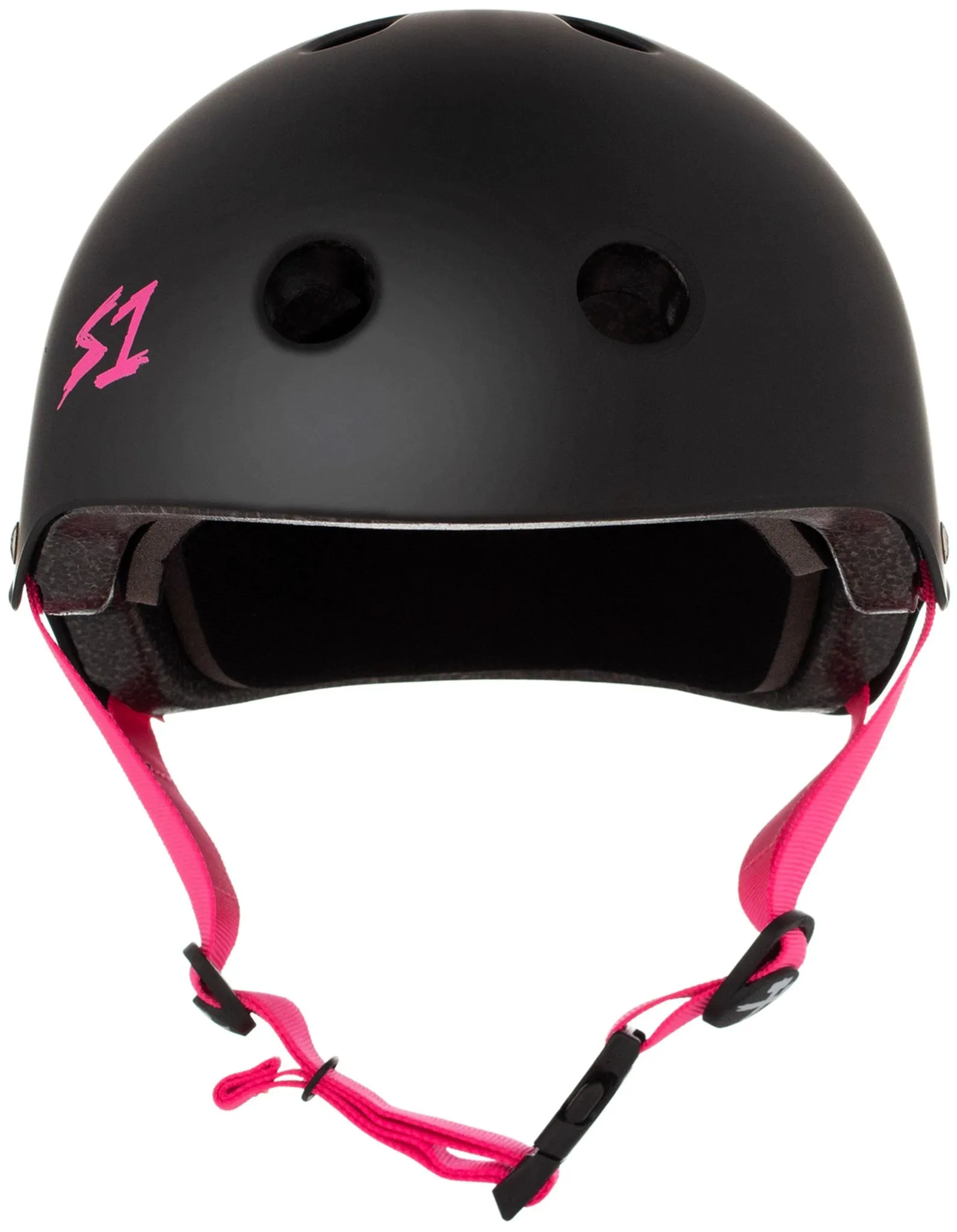 S1 Lifer Helmet - Black Matte/Pink Straps