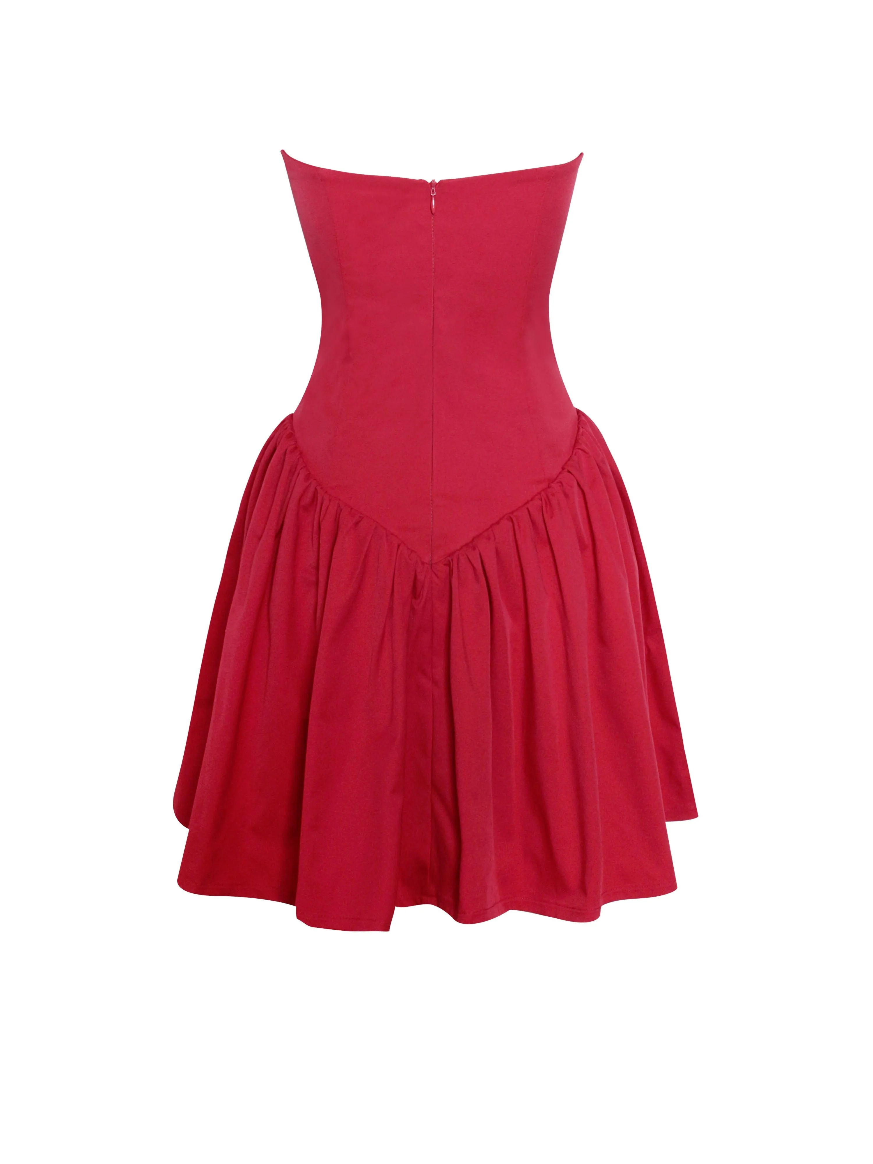 Sacha Red Lace Bustier Corset Mini Dress