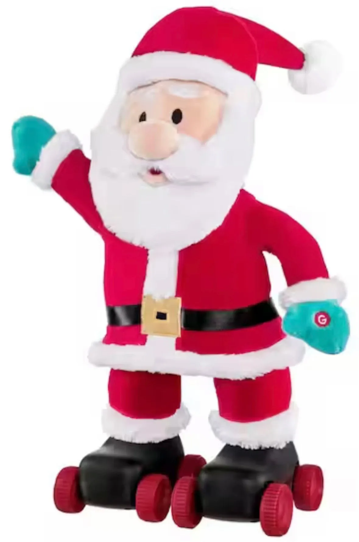 Santa Claus Christmas Animated Plush Toy On Skates Collectible Roller Skating Gift Musical