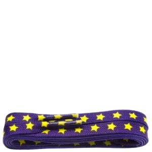 Shoestring Laces - Purple w. Stars