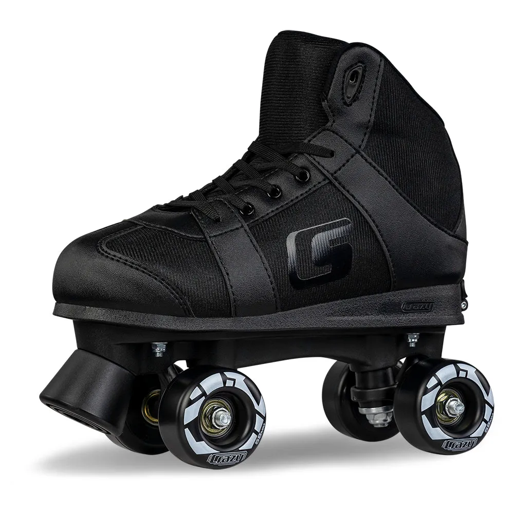 SK8 Black - Size Adjustable Hi-Top Roller Skates