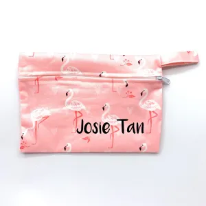 Small Wetbag - Pink Flamingoes