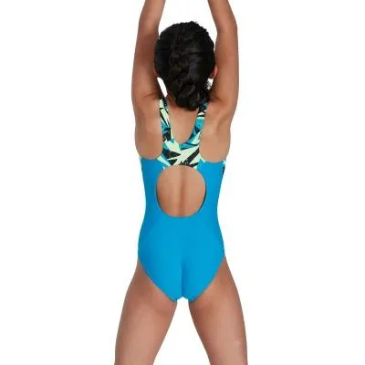 Speedo Girls Hyperboom Splice One Piece - Blue