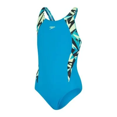 Speedo Girls Hyperboom Splice One Piece - Blue