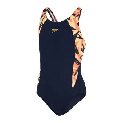 Speedo Girls Hyperboom Splice One Piece - Navy
