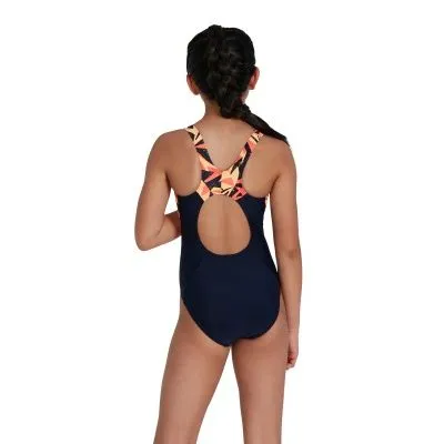 Speedo Girls Hyperboom Splice One Piece - Navy