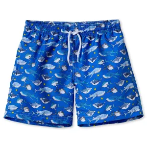 Stella Cove Boys Blue Shark Swim Trunks