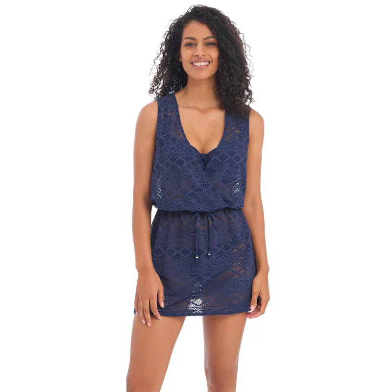 Sundance Beach Cover-Up Dress Denim Blue - Freya Swim