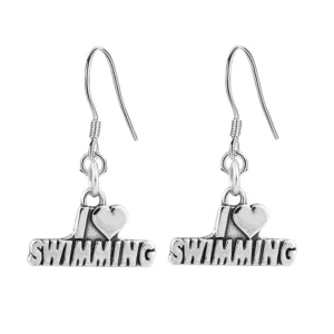 Swim Earrings - I Love Swimming