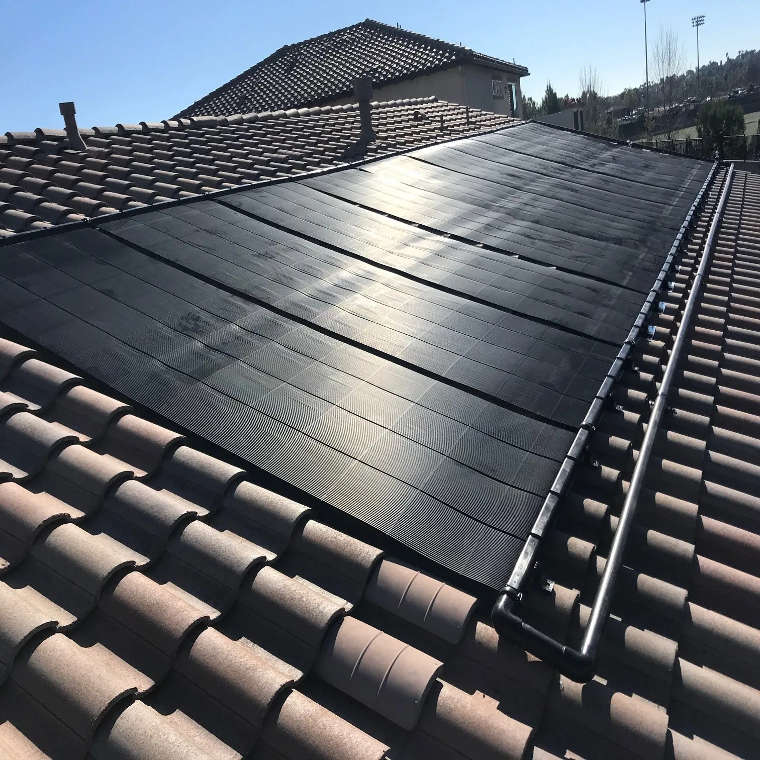 SwimJoy Industrial Grade DIY Solar Pool Heater Kit - Advanced High-Wind Mounting System - Lifetime Ltd. Warranty