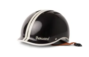 Thousand Heritage 2.0 Adult Bike Helmet; The Original Low Profile Retro Commuter Cycling Helmet Safety Certified for Bicycle Skateboard Skating Roller Skates; for Men & Women (Phantom Black, S)