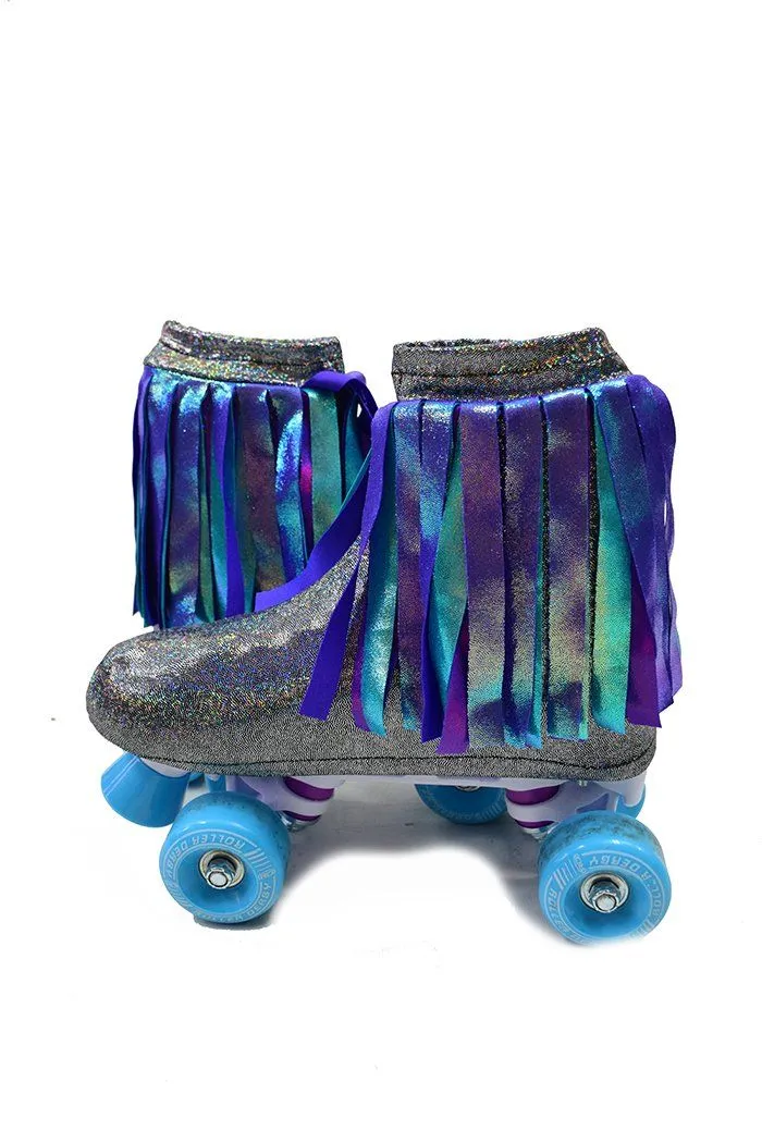 Unicorn Roller Skate and Helmet Cover Set with Tail Sash