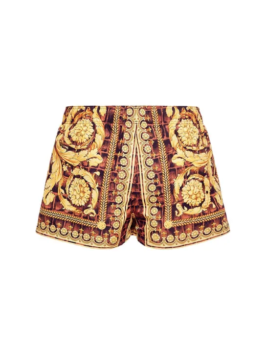 Versace   Cocco Barocco printed nylon swim shorts 