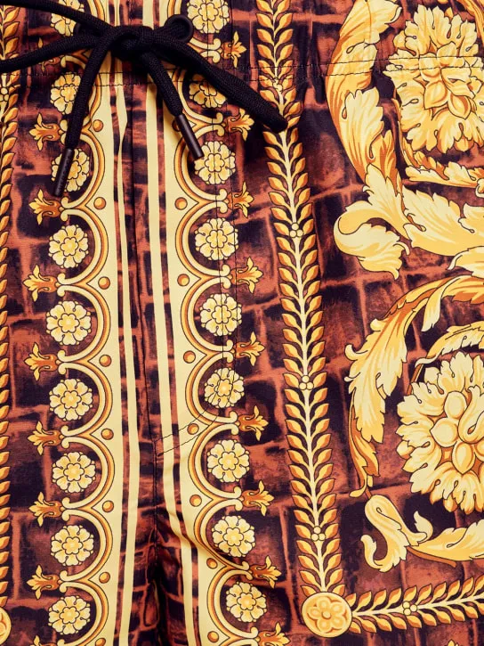 Versace   Cocco Barocco printed nylon swim shorts 