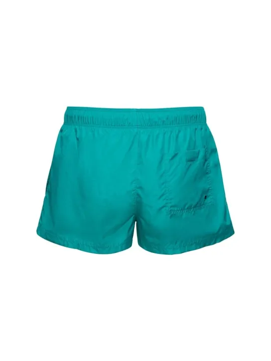 Versace   Ghost logo printed nylon swim shorts 