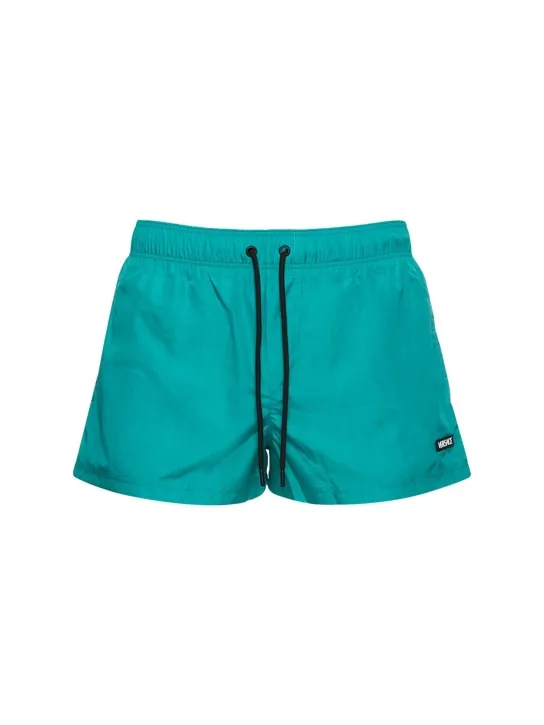 Versace   Ghost logo printed nylon swim shorts 
