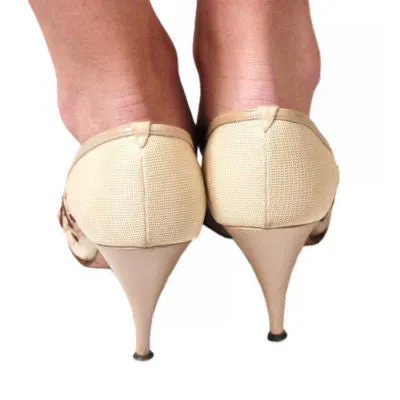 Vintage Beige Mesh High Heel Pumps Delman 1950S