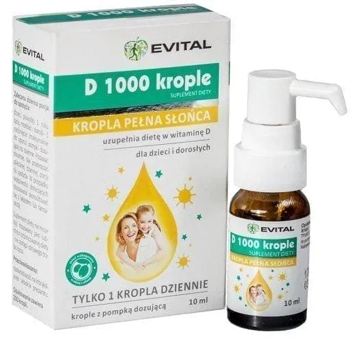 Vitamin d drops, Evital D 1000 drops 10ml