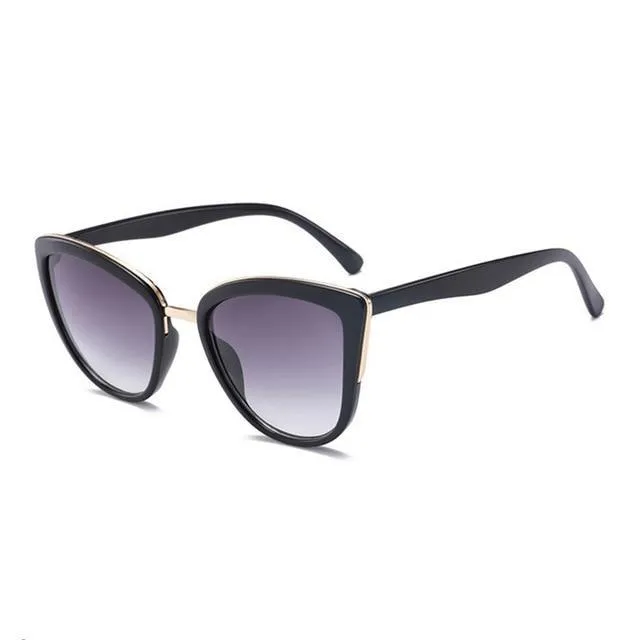 Women's Vintage Cat Eye Retro Sunglasses with Gradient UV400 Lens