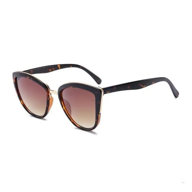 Women's Vintage Cat Eye Retro Sunglasses with Gradient UV400 Lens
