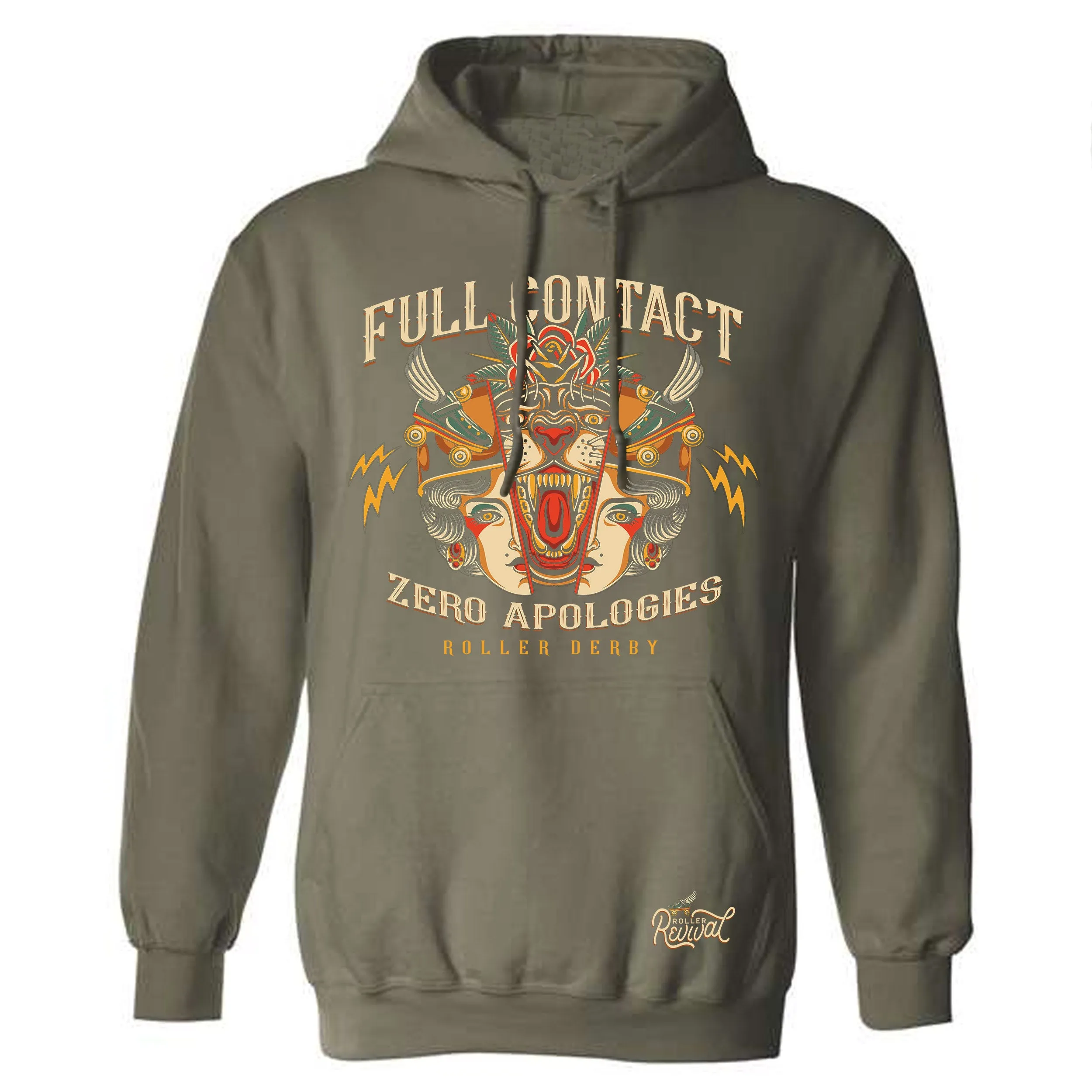 Zero Apologies Roller Derby Hoodie Sweatshirt