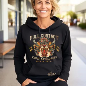 Zero Apologies Roller Derby Hoodie Sweatshirt